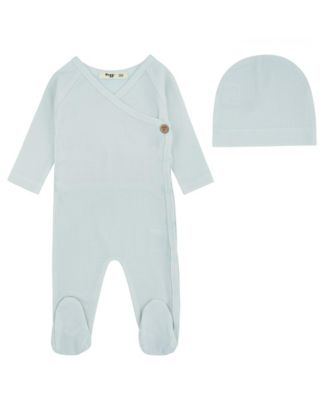 NoggiWear Baby Girls ( 1M to 12M ) Ribbed Striped Wrap Footie Set