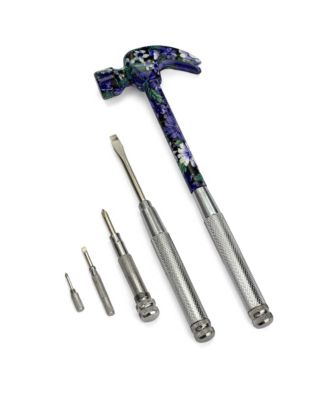XDOVET 6 In 1 Hammer Multifunction Claw Tool Flower Print