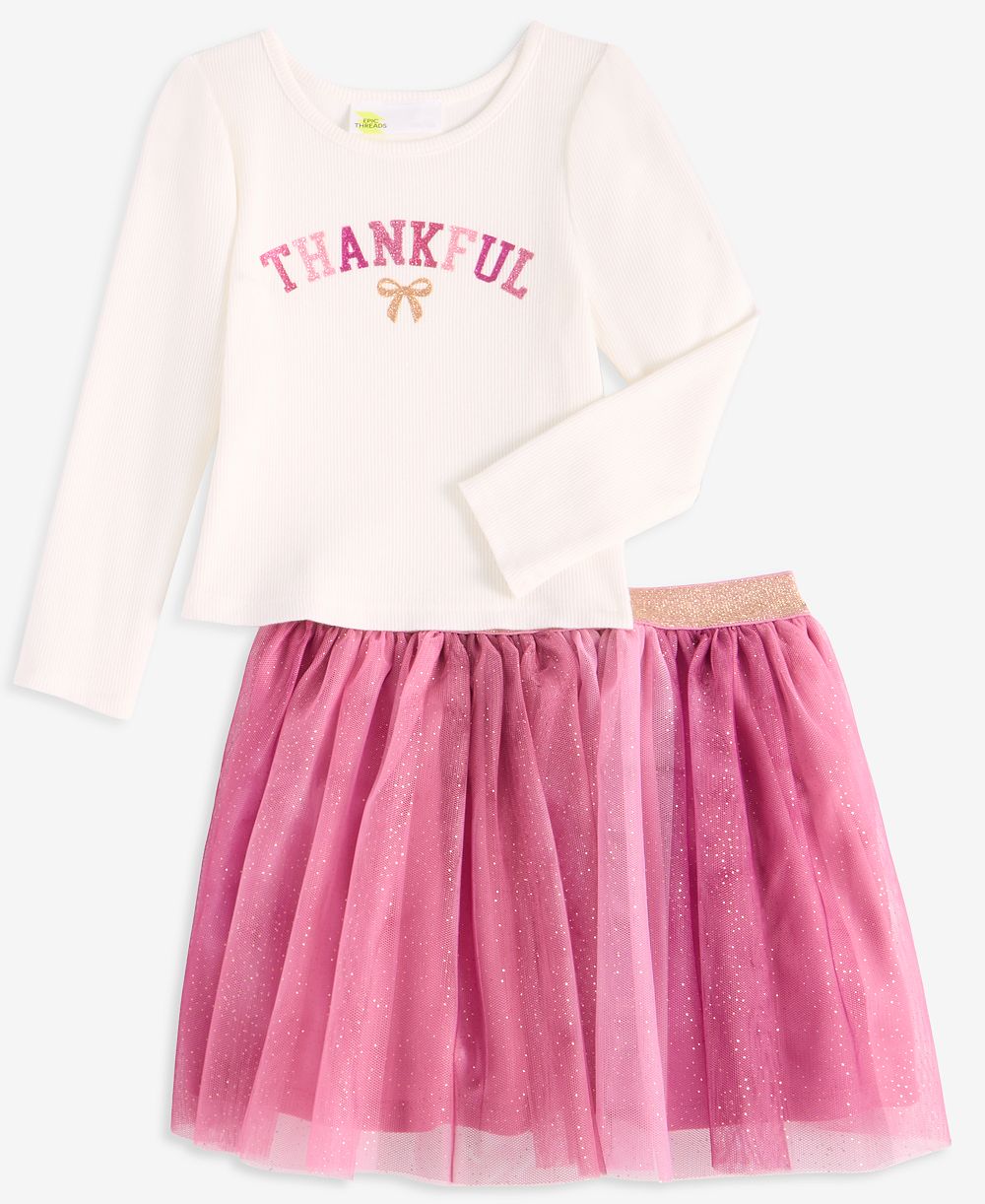 Комплект из топа и пачки для девочек Epic Threads "Thankful", 2 предмета, эксклюзив Macy's