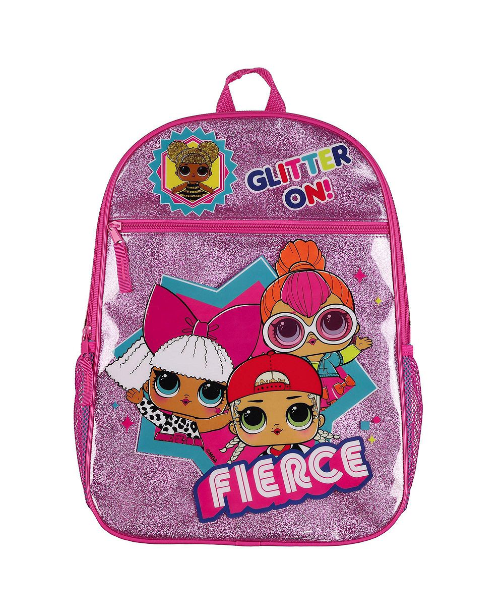 LOL Surprise! Backpack 16" Glitter On! Queen B Diva Neon Q.T. and M.C. Swag Book Bag