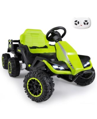 Slickblue Kid's Tractor Ride-On 24V with Detachable Trailer and Music System