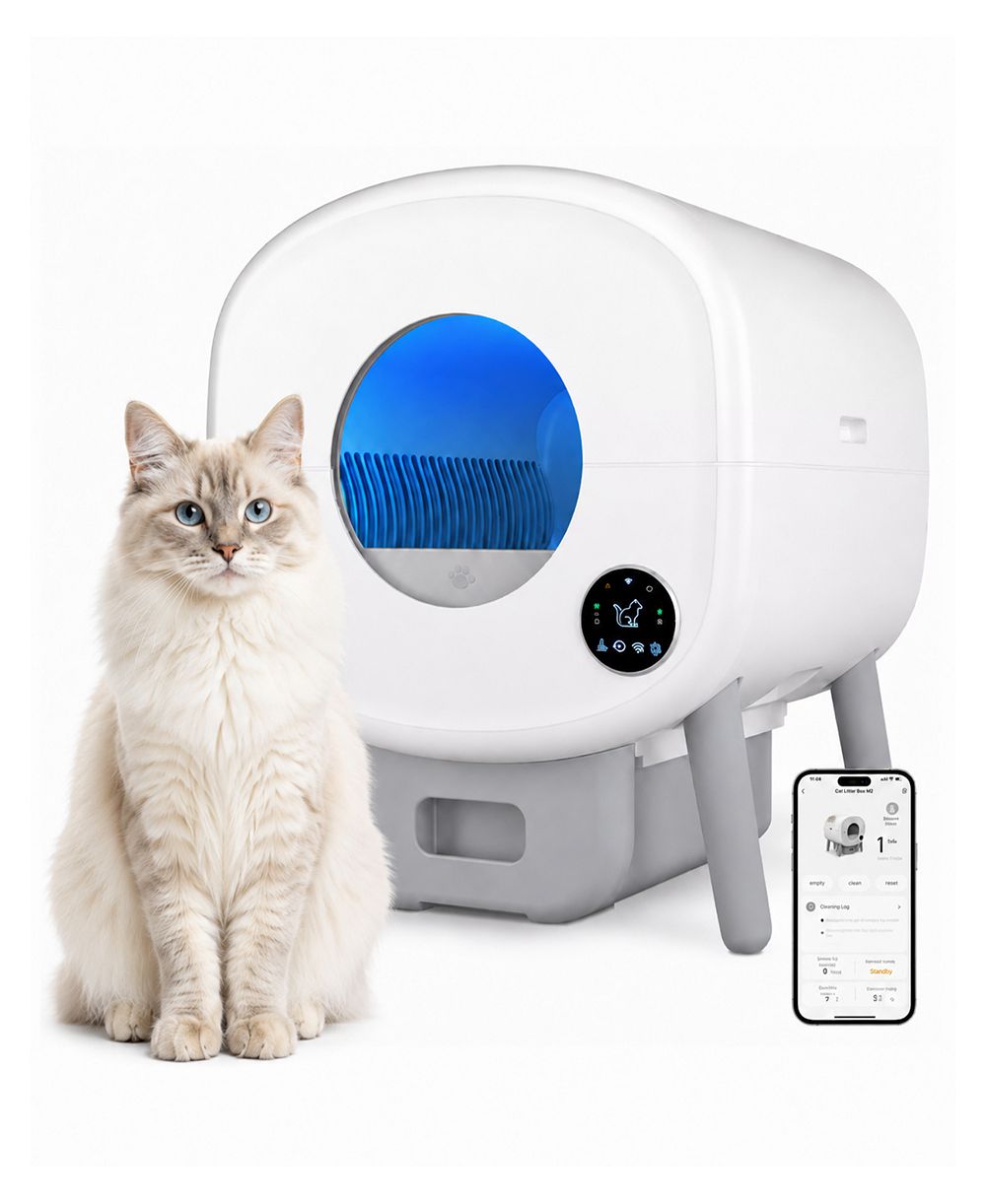 Cumrige Smart Self-Cleaning Cat Litter Box with App Control