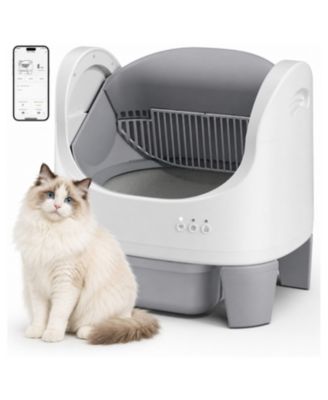 Cumrige Automatic Self-Cleaning Cat Litter Box with App Control, Open-Top Design, Safety Sensors, Quiet Operation