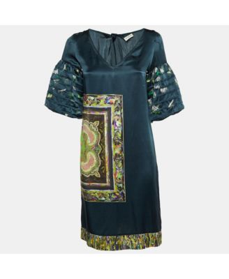 Pre-Owned Dries Van Noten платье-рубашка из шелка с принтом