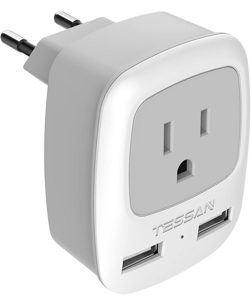 TESSAN 67W USB-C Charging Station, 2 AC Outlets, 2 USB-C, 2 USB-A, 5-Ft Flat Cord for Home, Office and Travel