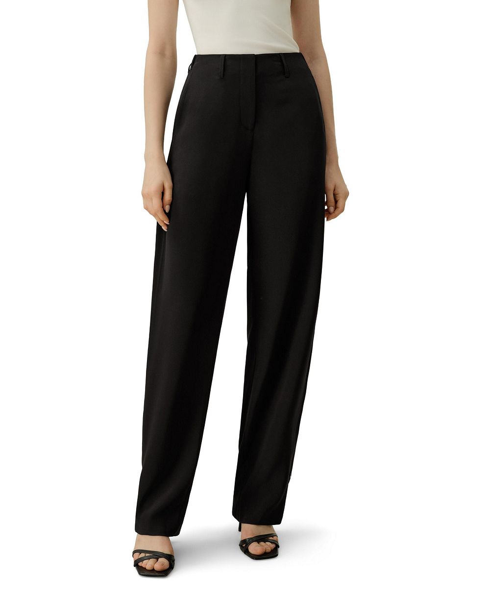 LILYSILK Women's Curved Seam Silk Crepe Pants
