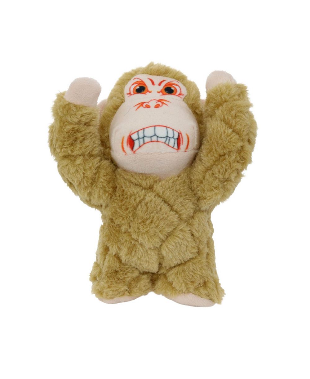 Mighty Jr Angry Animals Monkey, Durable Plush Squeaky Dog Toy