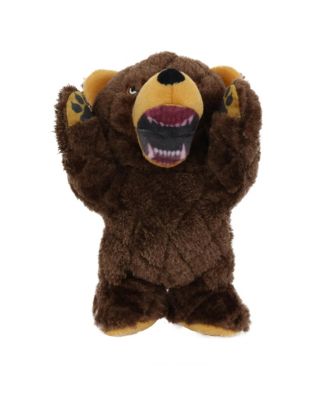 Mighty Angry Animals Bear, Durable Plush Squeaky Dog Toy