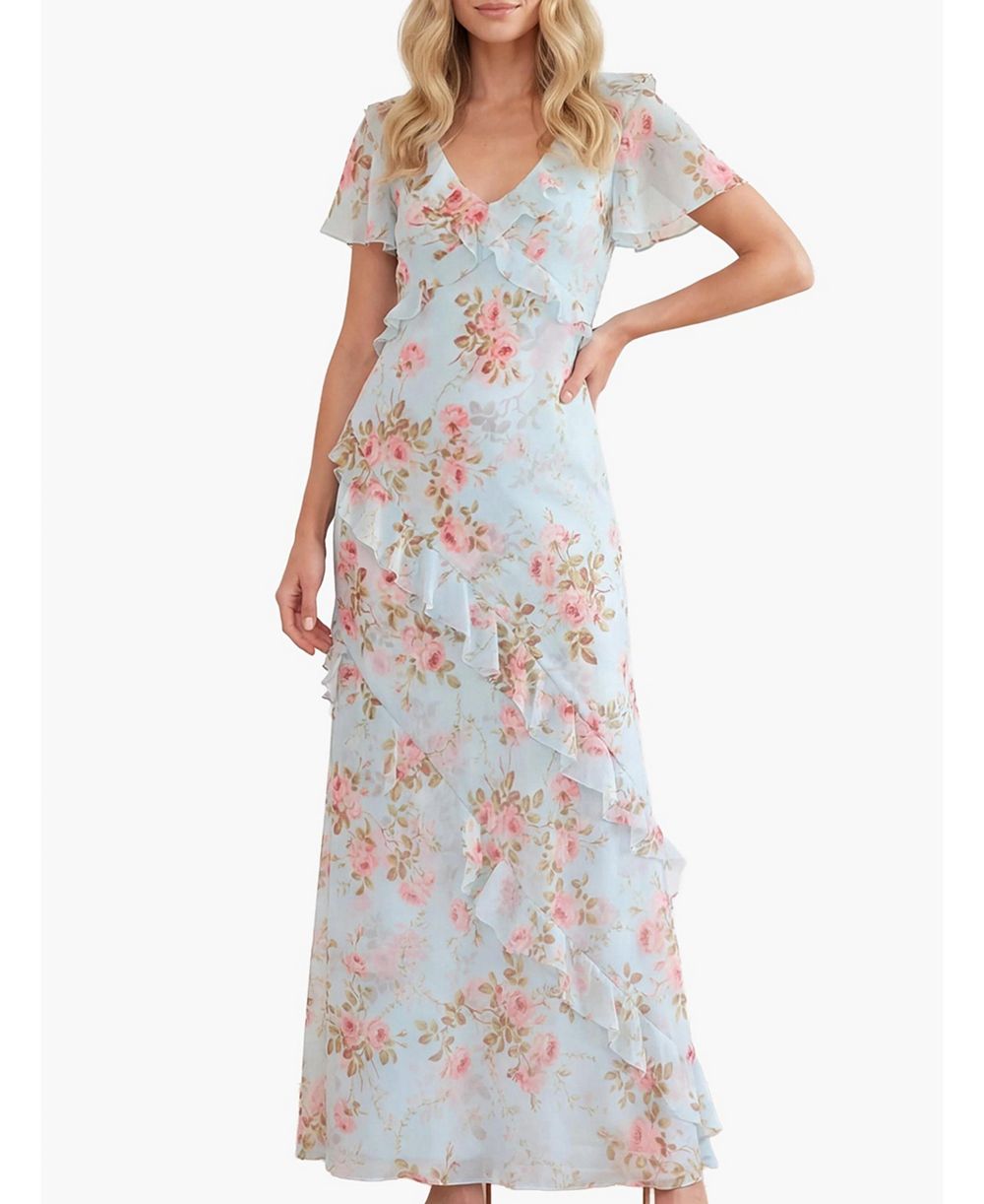 Needle & Thread женское летнее платье Rose Georgette с V-образным вырезом