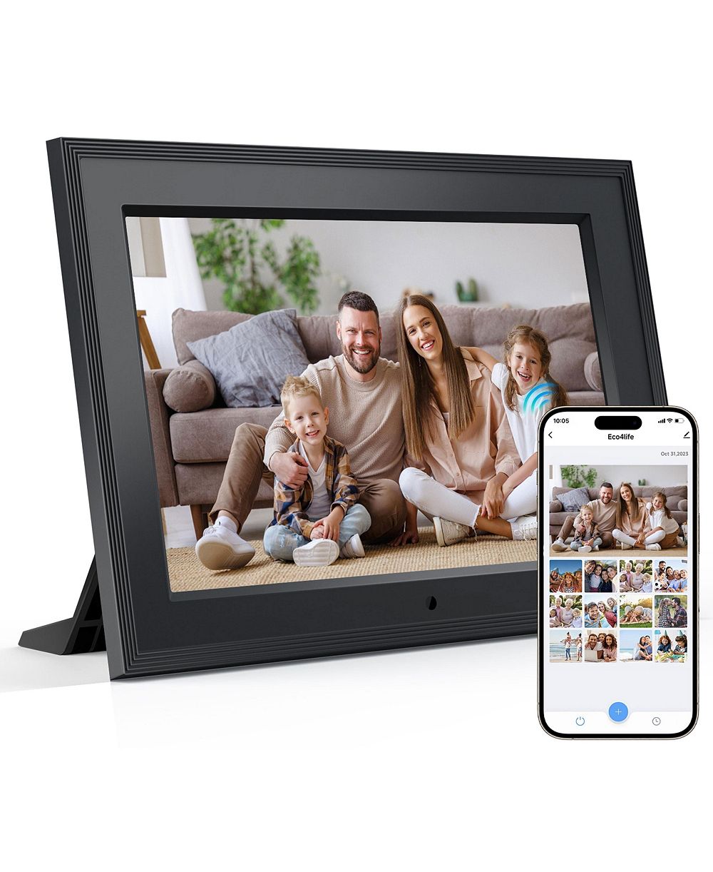 Eco4Life 7-Inch WiFi IPS Digital Picture Frame App-Controlled, Gift For Family and Parents Friends