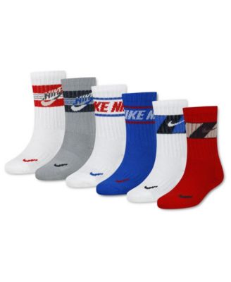 Nike Boys' and Girls' 7-11 Dri-FIT Sport Graphics Crew Socks, 6-Pack