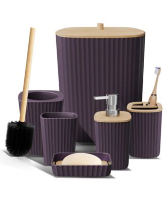 Clara Clark 6 Piece Complete Bathroom Décor and Accessory Set