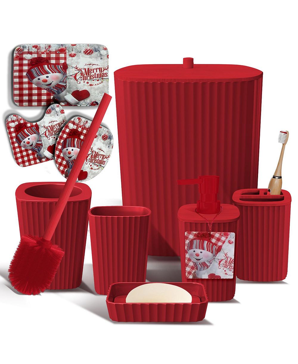Clara Clark 8 Piece Complete Bathroom Decor and Accessory Set with Bath Rugs