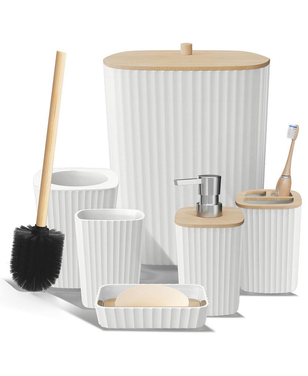 Clara Clark 6 Piece Complete Bathroom Decor and Accessory Set