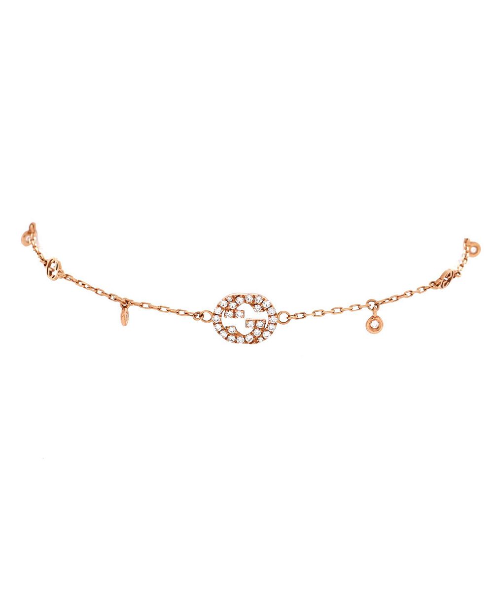 Pre-Owned Gucci браслет Interlocking G Chain из замши