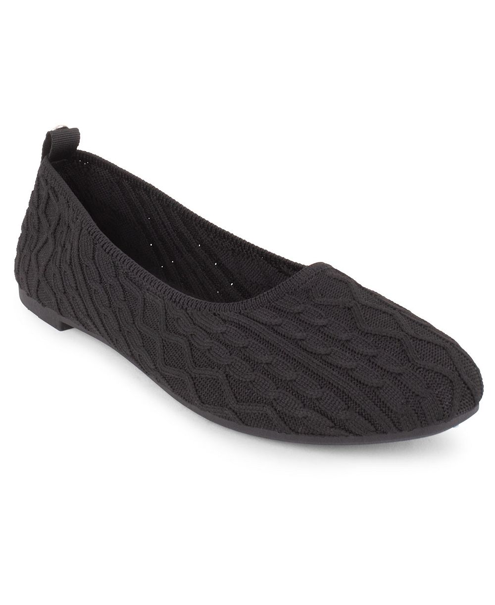 Tahari Women's Cannes Cable Knit Slip-On Flats