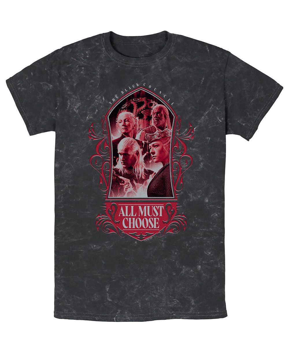 Fifth Sun Men's All Must Choose House of the Dragon Mineral Wash Graphic T-Shirt
