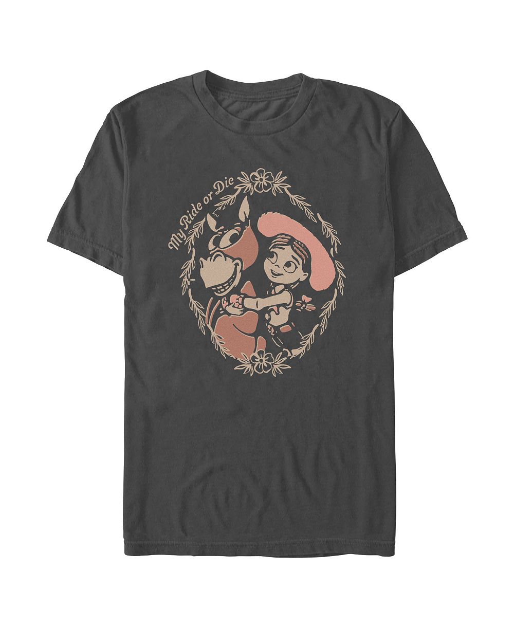Fifth Sun Men's Disney Pixar Toy Story Jessie and Bullseye My Ride or Die Graphic T-Shirt