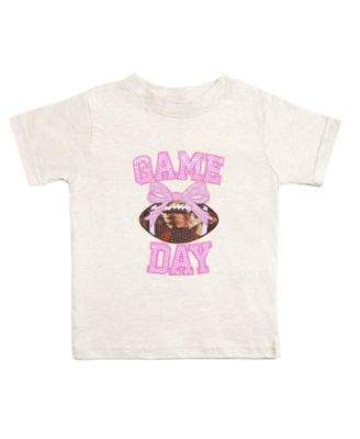 Sweet Wink Baby Girls Game Day Sequin Patch Short Sleeve T-Shirt
