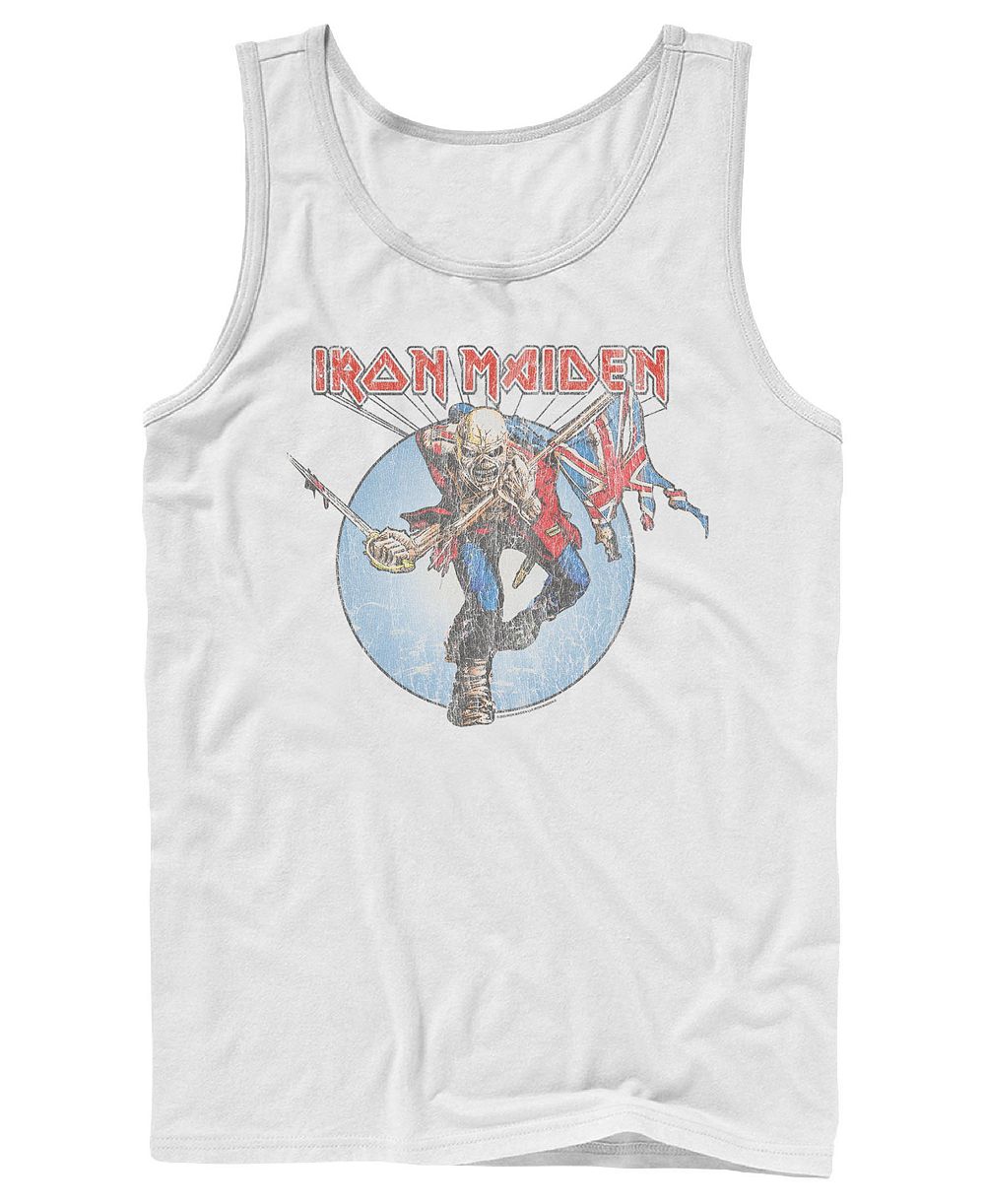 Fifth Sun Мужская майка Iron Maiden Trooper Eddie Distressed Graphic