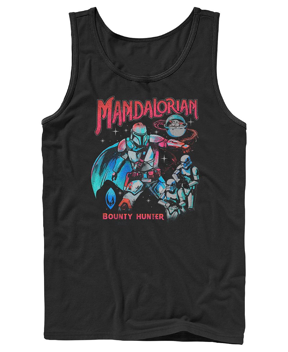Fifth Sun Мужской Star Wars The Mandalorian Bounty Hunter Retro Graphic Tank Top