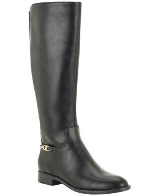 Tommy Hilfiger Women's Marlay Tall Wide Calf Harness Riding Boot