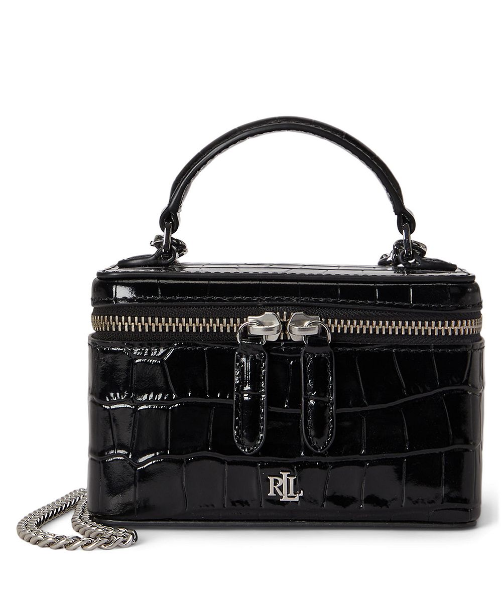 Lauren Ralph Lauren Croc-Embossed Hallee Mini Crossbody Bag