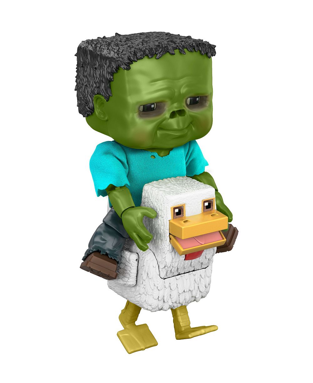 Minecraft Chicken Jockey 3 сменные лица маленького зомби, 2-компонентная фигурка, от 6 лет