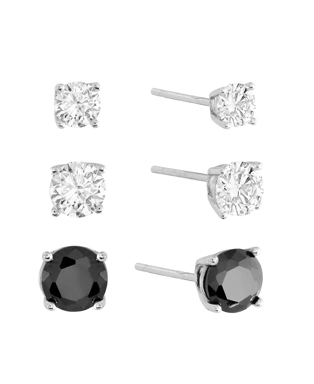Cubic Zirconia серьги-гвоздики 4mm/5mm/6mm