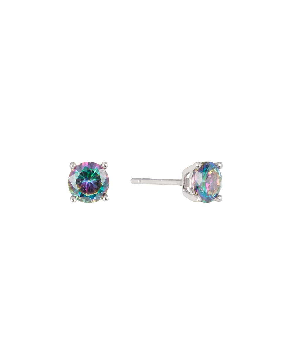 Серьги-гвоздики с мистическим кубическим цирконием 5mm