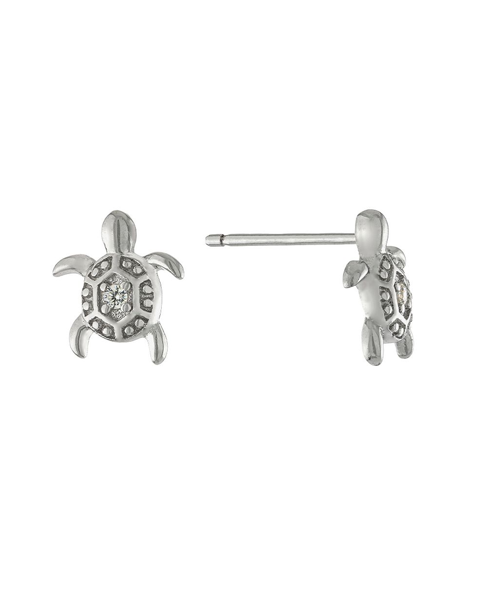 Серьги-гвоздики Macy's Cubic Zirconia Turtle
