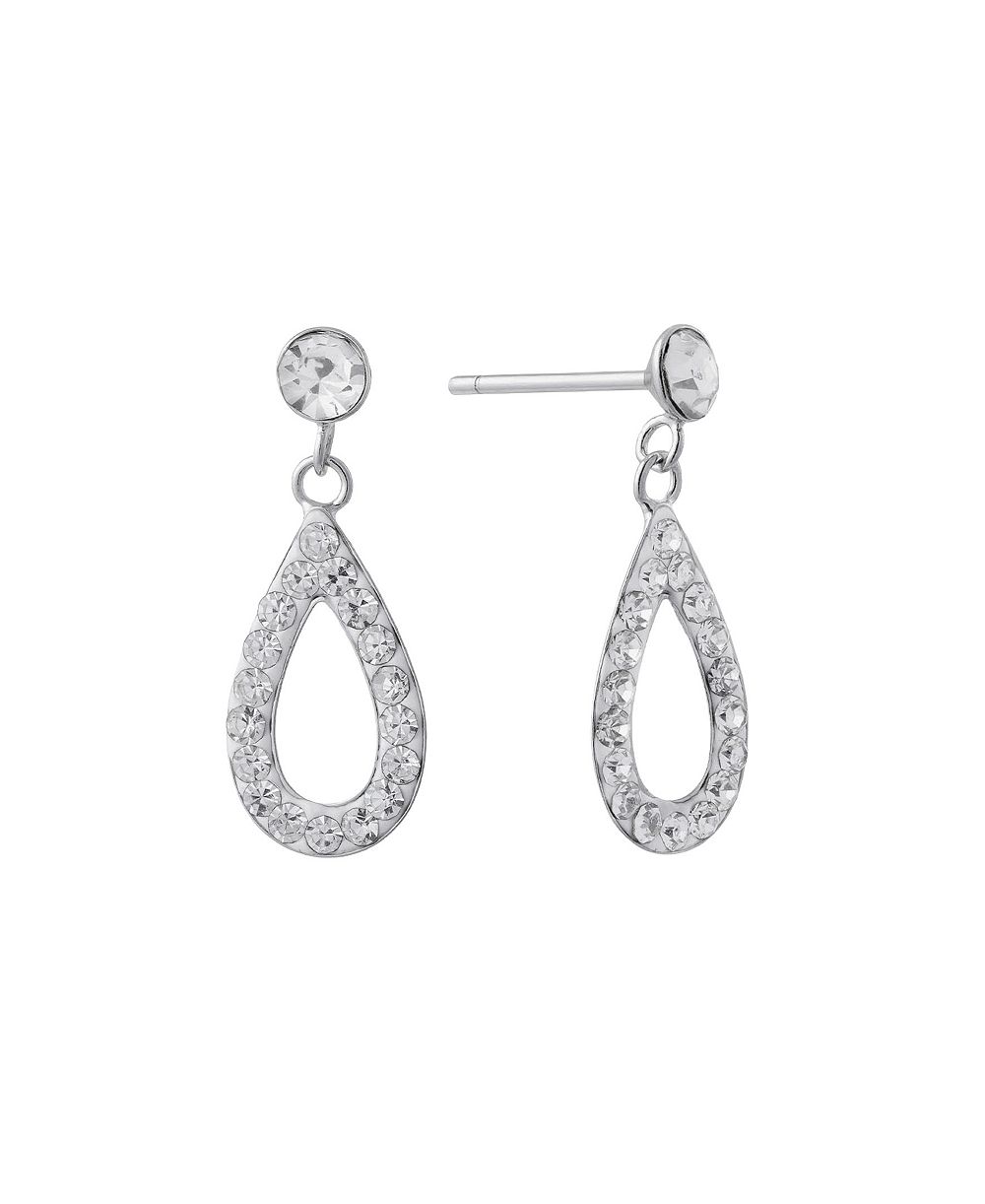 Серьги с каплевидной формой и кристаллами Macy's
