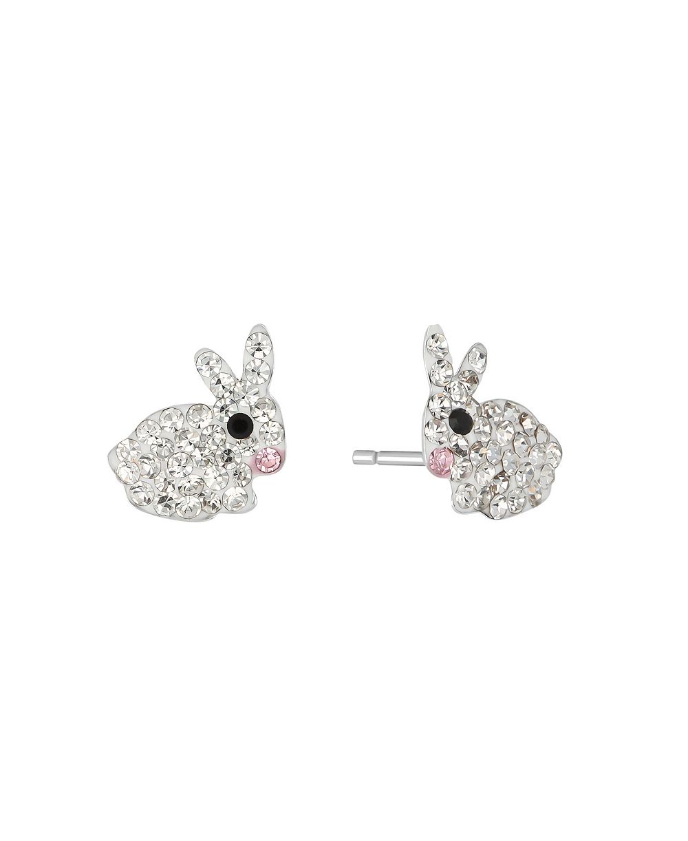 Серьги-гвоздики Crystal Pave Bunny