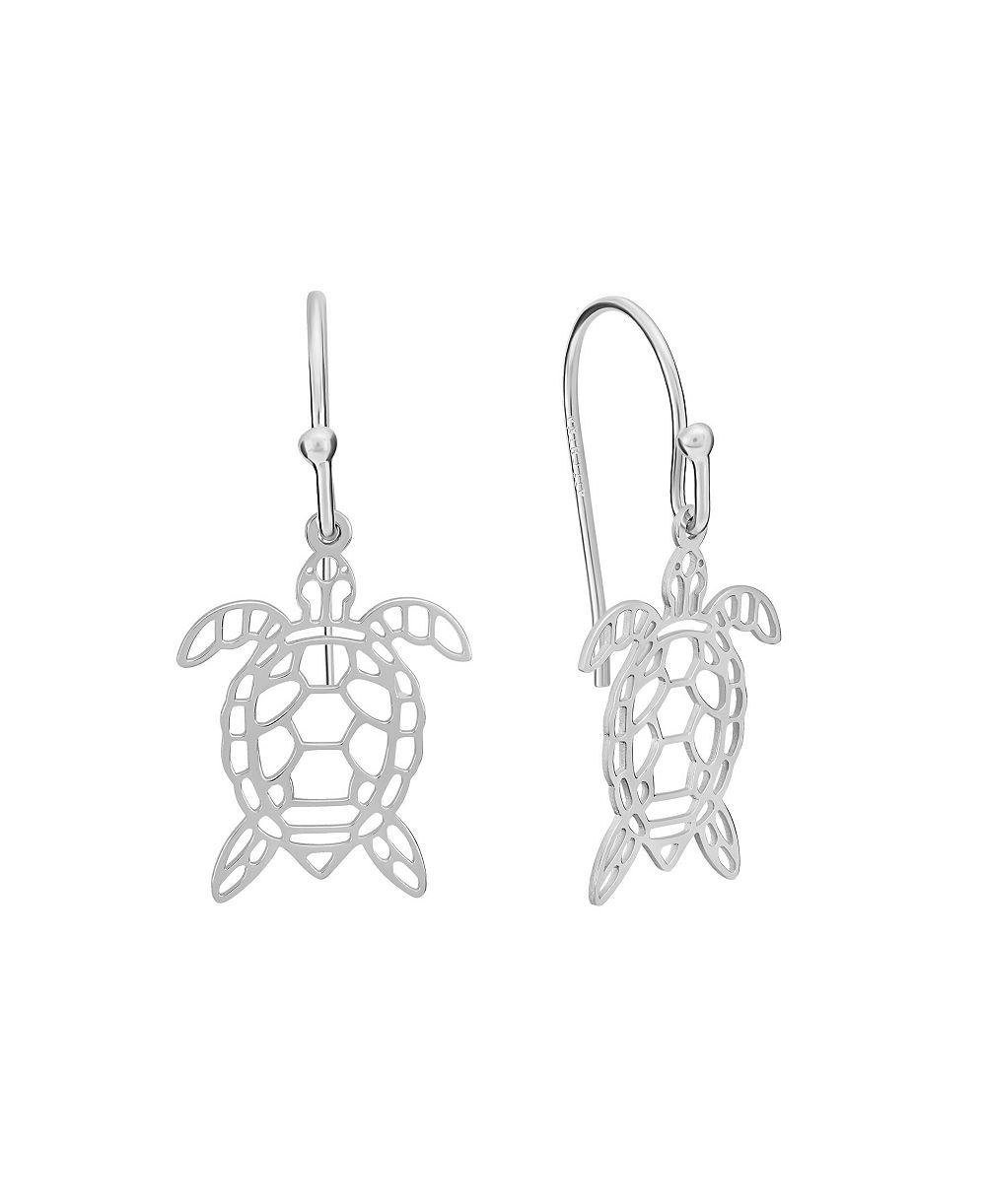 Серьги Macy's Laser Cut Turtle Drop