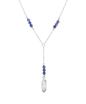 Macy's Sterling Silver 22" + 2" 12mm Color Beaded Necklace