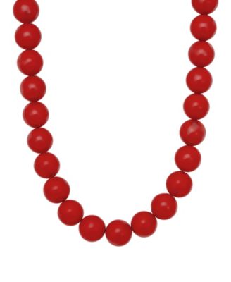 Macy's Sterling Silver 22" + 2" 12mm Color Beaded Necklace