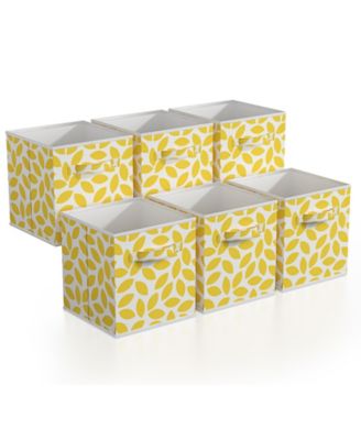 Sorbus 6 Pack 11 Inch Foldable Storage Cubes with Handle- for Organizing Home