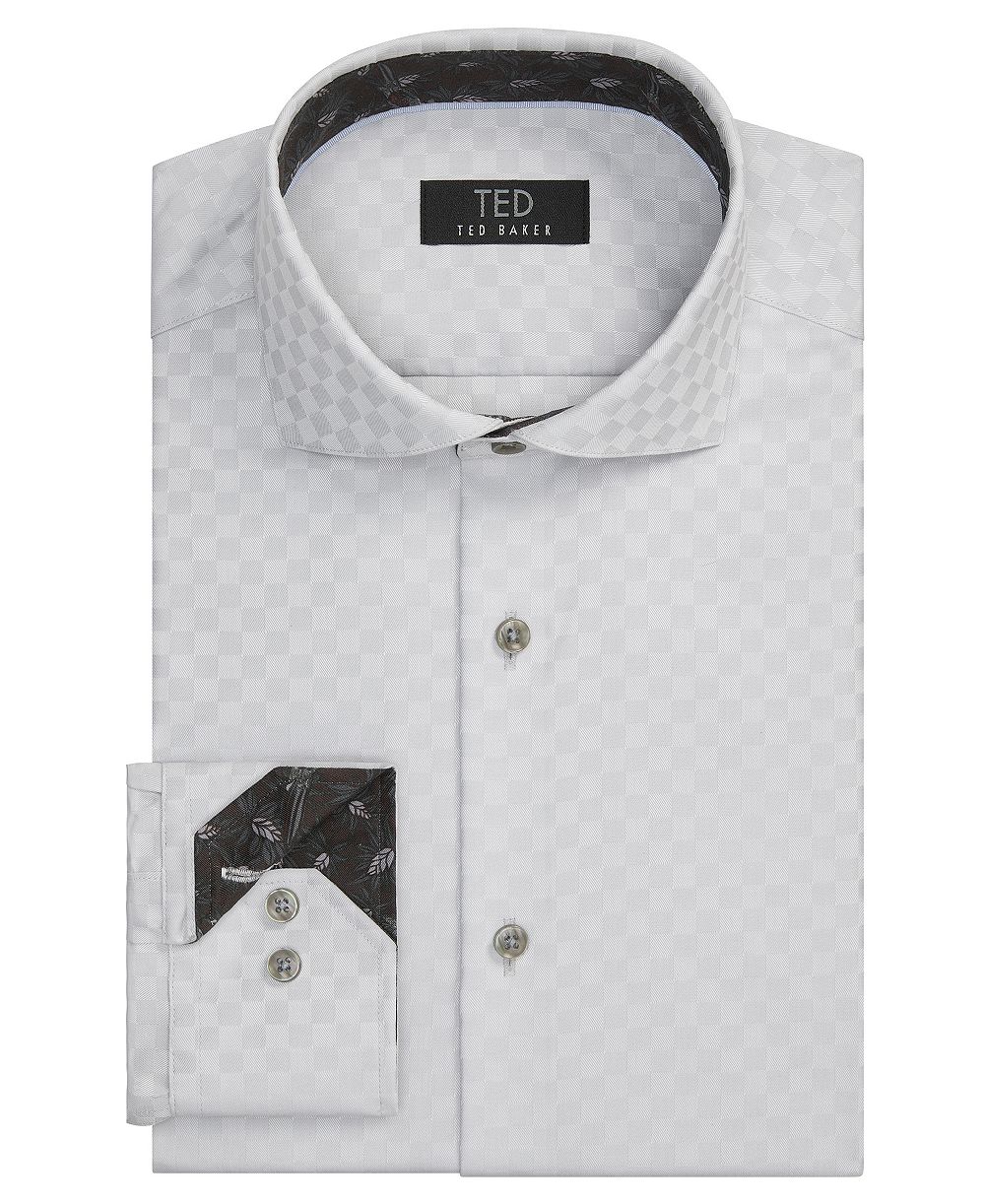 Ted Baker мужская рубашка для торжественных случаев, не требующая глажки, эластичная, приталенного кроя