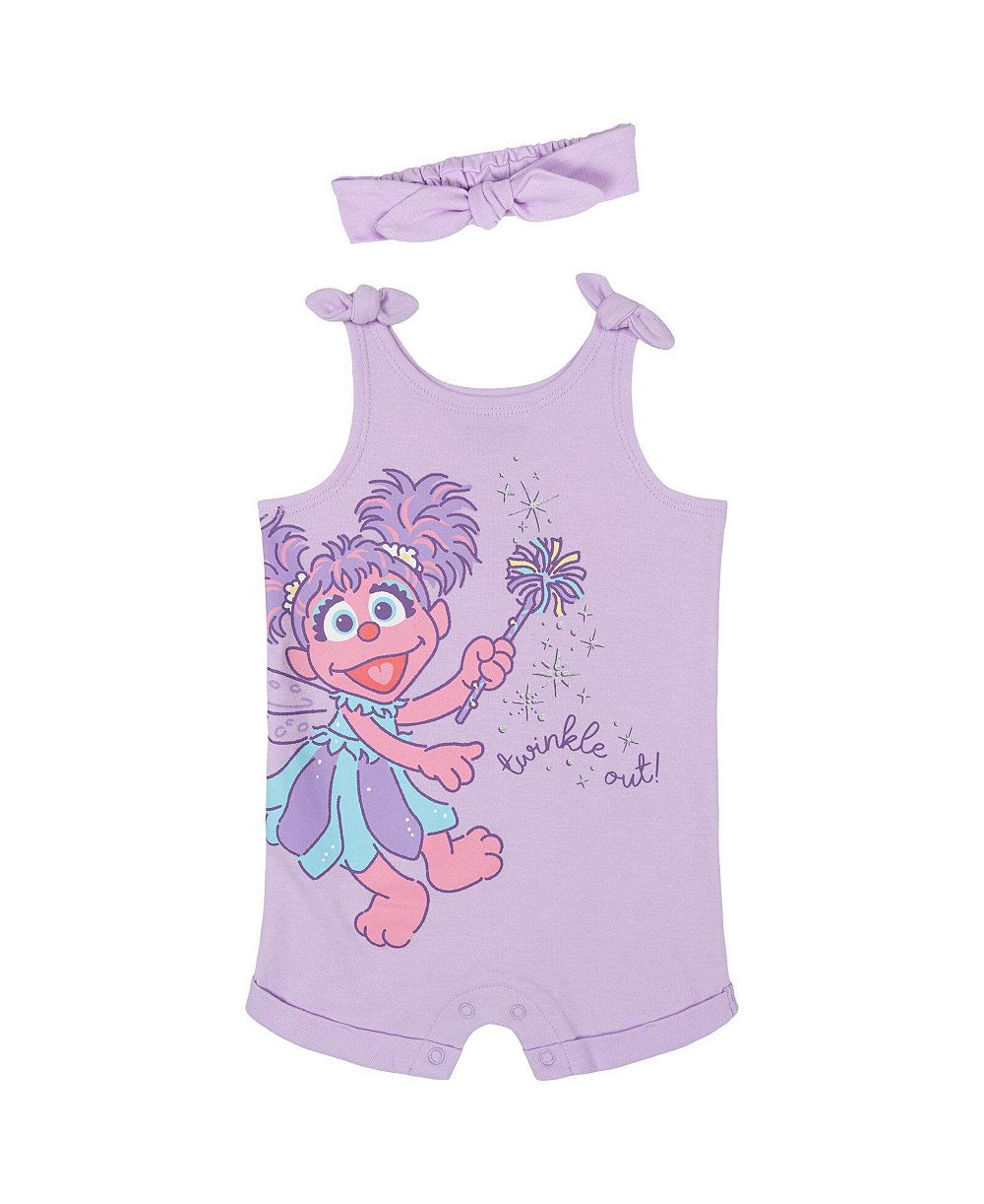 Sesame Street комплект ромпер и повязка на голову для новорожденных девочек