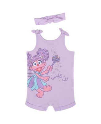 Sesame Street комплект ромпер и повязка на голову для новорожденных девочек