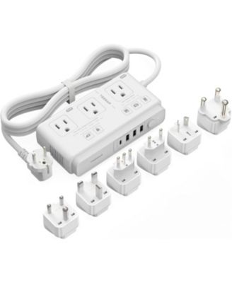 TESSAN 220V to 110V Universal Travel Adapter with 4 USB Ports and 3 AC Outlets