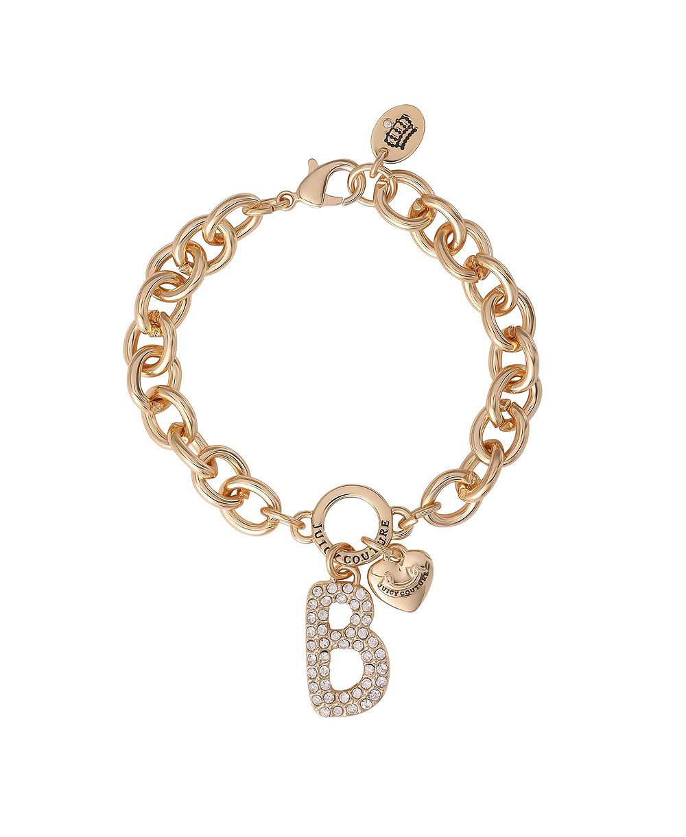 Juicy Couture браслет с подвеской Pave Initial 7.5 inch