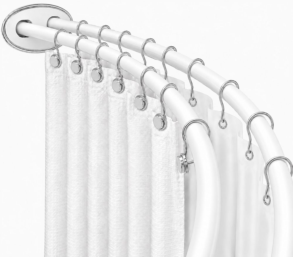 Штанга для душа Utopia Alley Aluminum Adjustable Double Curved Rust-Proof