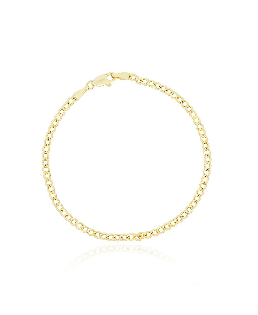 Браслет The Lovery Curb Chain 14K Yellow Gold - 2.5 мм - 9 дюймов
