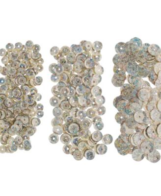 Набор разноцветных пластиковых пайеток John Bead 700ct 6/8/10mm Round Hologram для творчества