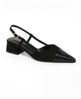 Туфли BERNESS Women's Fay Croco Texture Toe Cap Low Block Heel Slingback