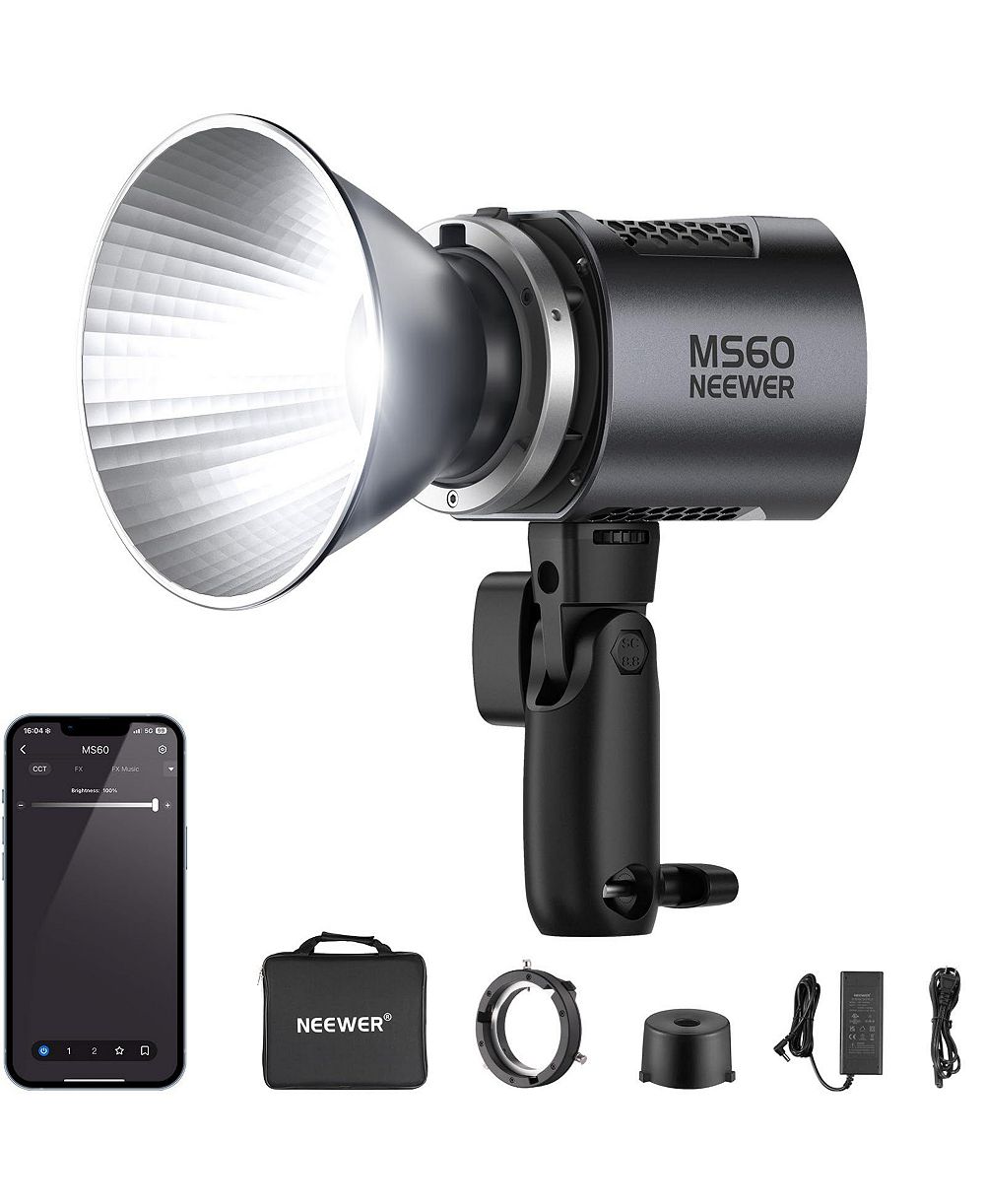 Neewer MS60 LED Video Light with 65W, 40000lux, 5600K