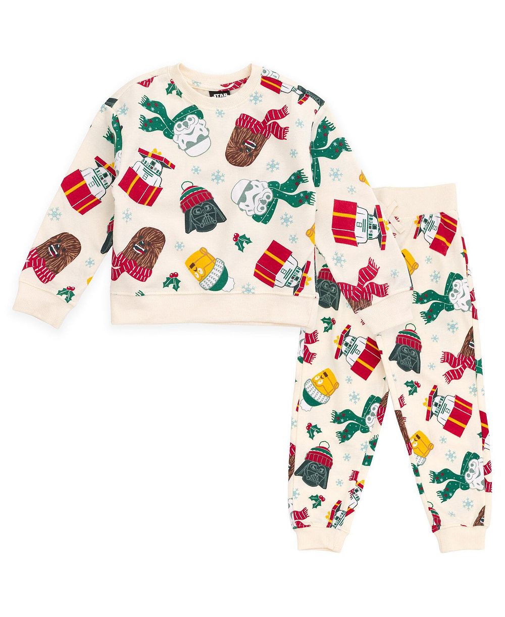 Star Wars Toddler Boys' Holiday Fleece Sweatshirt and Joggers Set