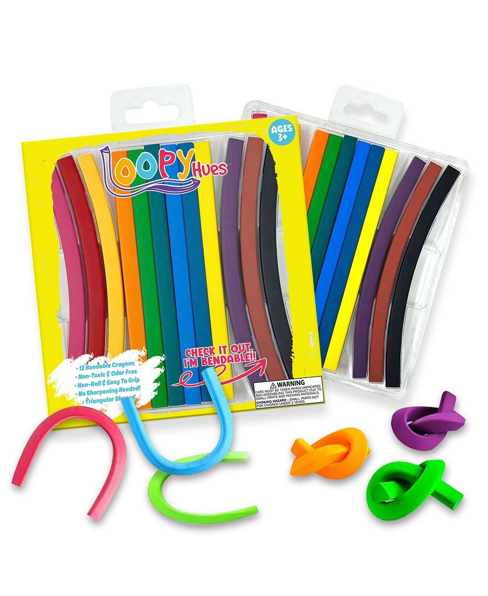Loopy Hues Bendable and 3D Shaped Crayons