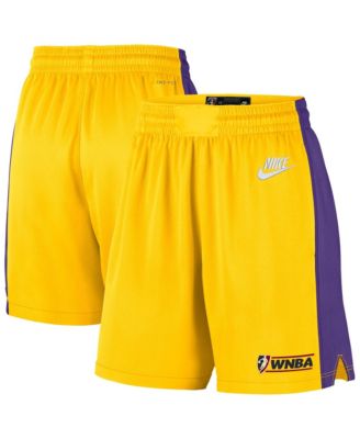 Мужские и женские шорты Nike Gold Los Angeles Sparks WNBA On Court Victory Court Origins Edition